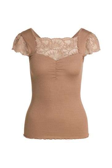 ROSEMUNDE Seidenmix-Shirt braun