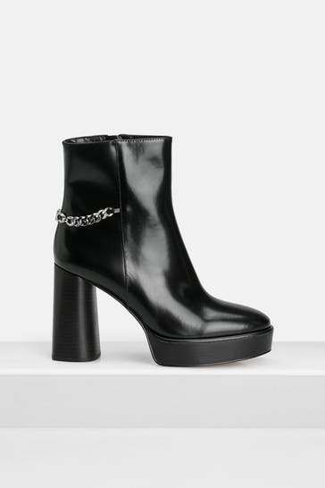 MICHAEL MICHAEL KORS Lederstiefeletten 'Carlise' schwarz