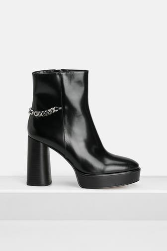 MICHAEL MICHAEL KORS Lederstiefeletten 'Carlise' schwarz