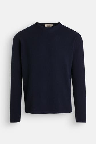 WOOL & CO Kaschmir-Strickpullover nachtblau