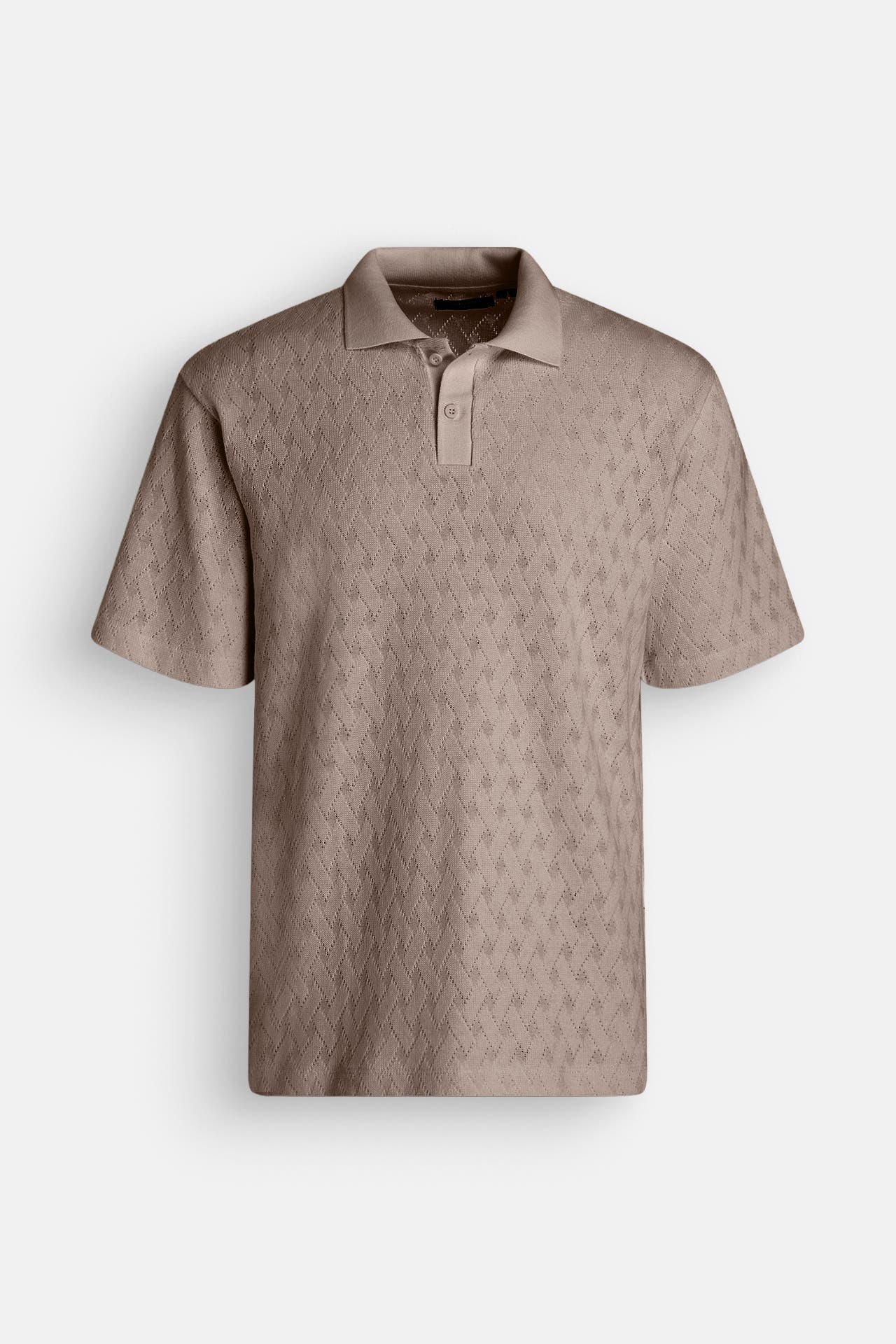 JACK & JONES Strick-Polo 'Trent' taupe, Bild 1