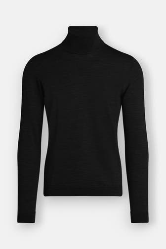 ROBERTO COLLINA Merinopullover schwarz