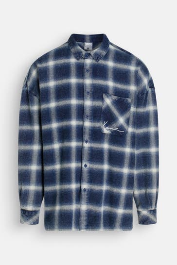 KARL KANI Karohemd blau