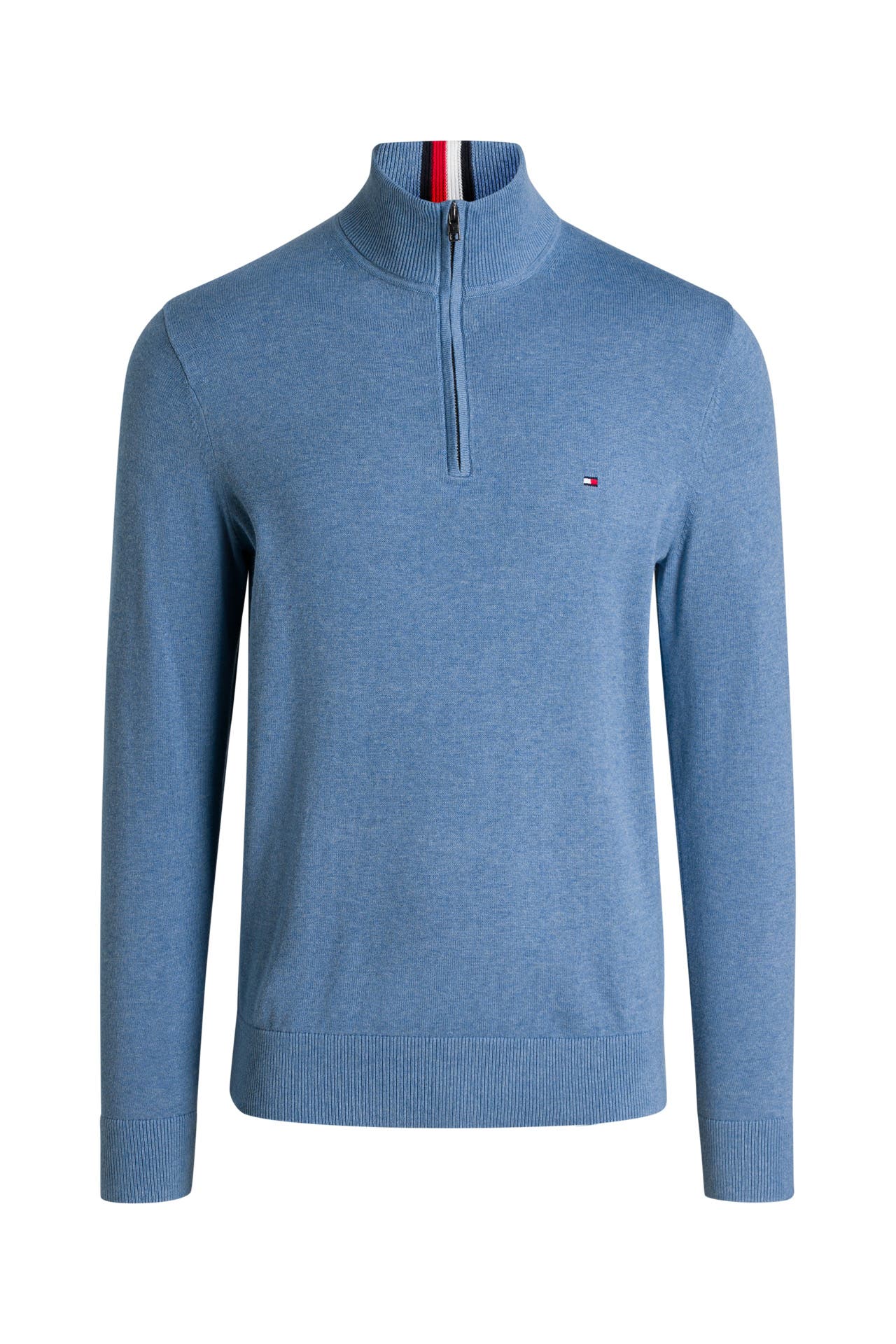 TOMMY HILFIGER Strickpullover graublau » günstig online kaufen  