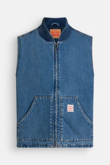 LEVI'S® Denim-Weste 'Sansome' blau