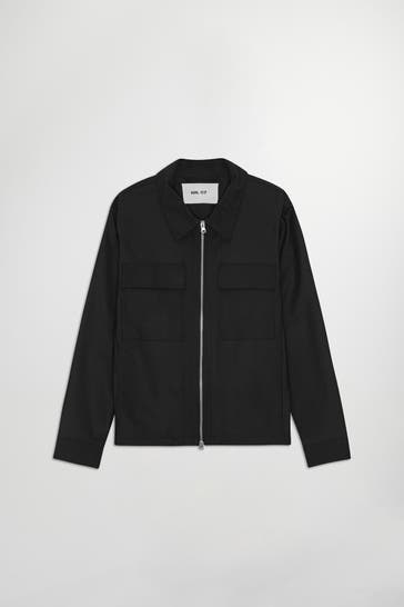 NN07 Overshirt grauschwarz