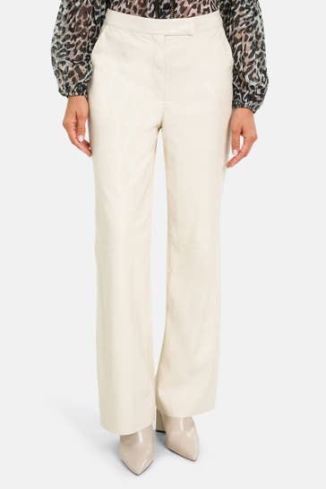 GUESS Kunstlederhose 'Vixen' vanille