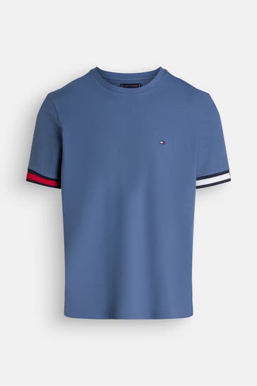 TOMMY HILFIGER T-Shirt taubenblau