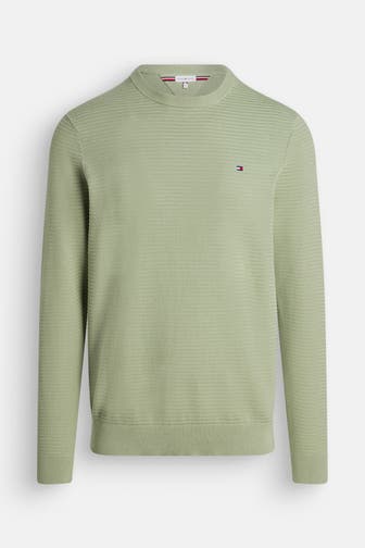 TOMMY HILFIGER Strickpullover salbeigrün