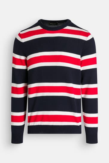 ROBERTO COLLINA Strickpullover gestreift