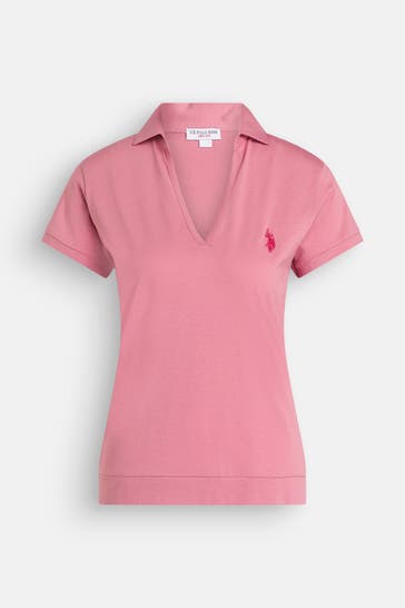 U.S. POLO ASSN. Polo-Shirt 'Loren' dunkelrosa