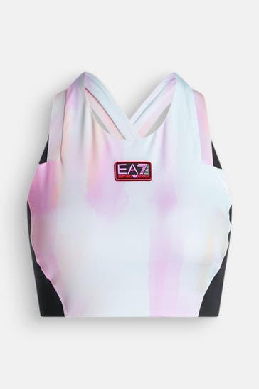 EA7 Sport-Bustier gemustert
