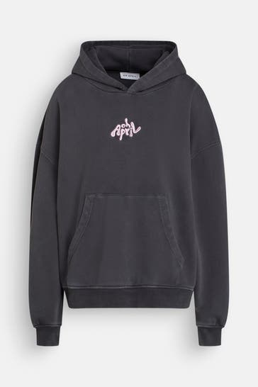 OH APRIL Hoodie 'Fluffy' dunkelgrau