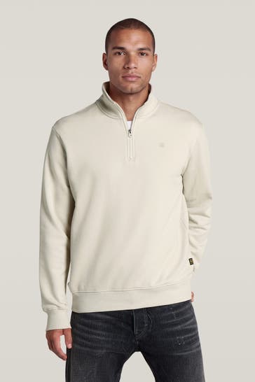 G-STAR Beige Half-Zip Sweater