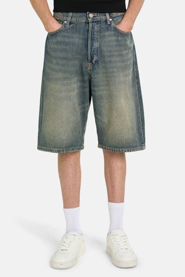 JACK & JONES Jeansshorts 'Jjiron' blau