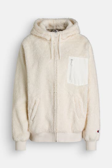 CHAMPION Teddy-Fleecejacke creme