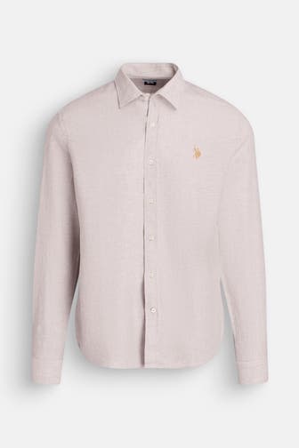 U.S. POLO ASSN. Leinenmix-Hemd 'Seme' Slim Fit
