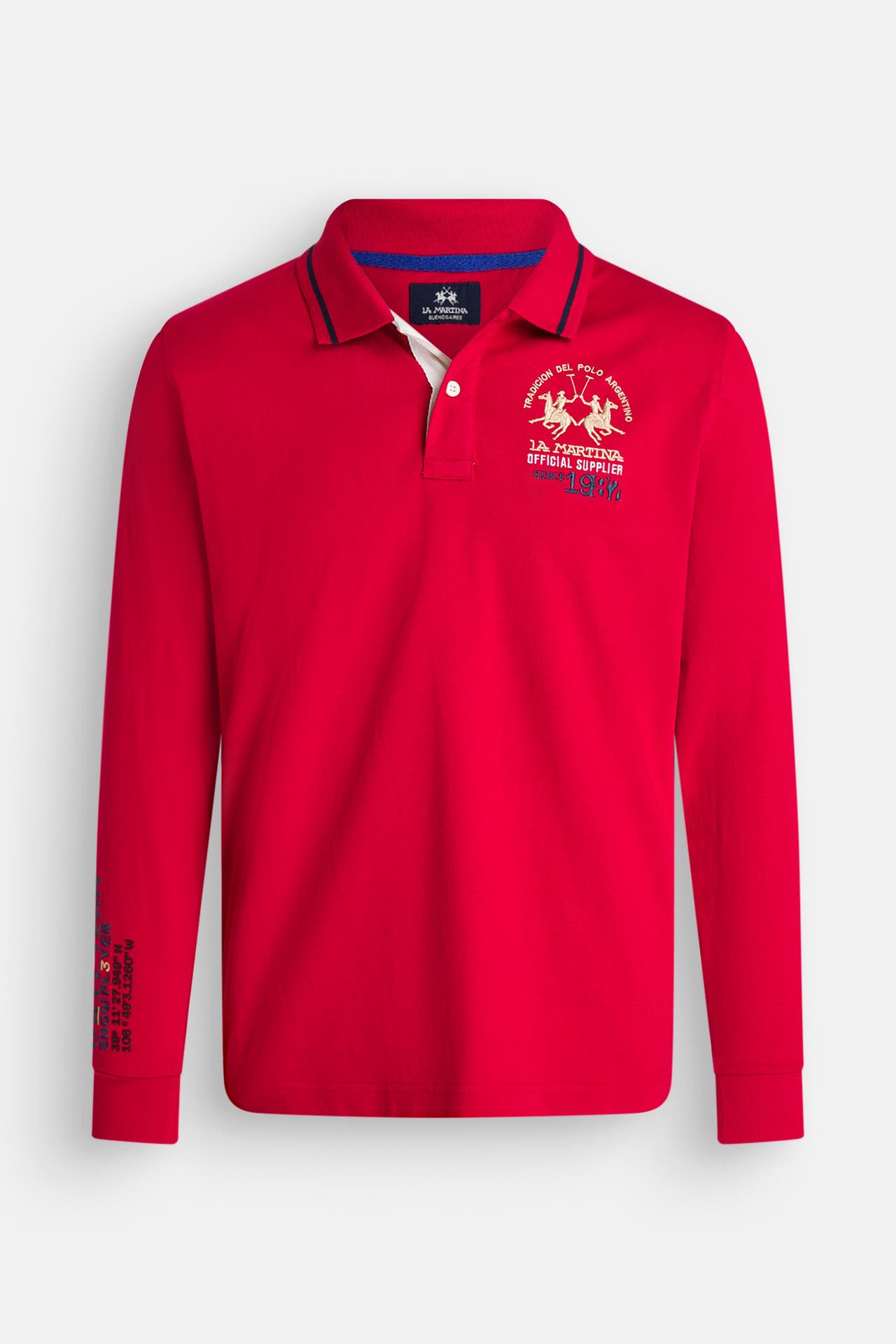 LA MARTINA Langarm-Polo rot, Bild 1