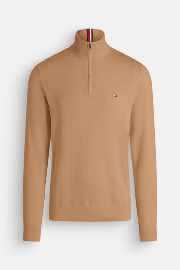 TOMMY HILFIGER Strick-Troyer camel