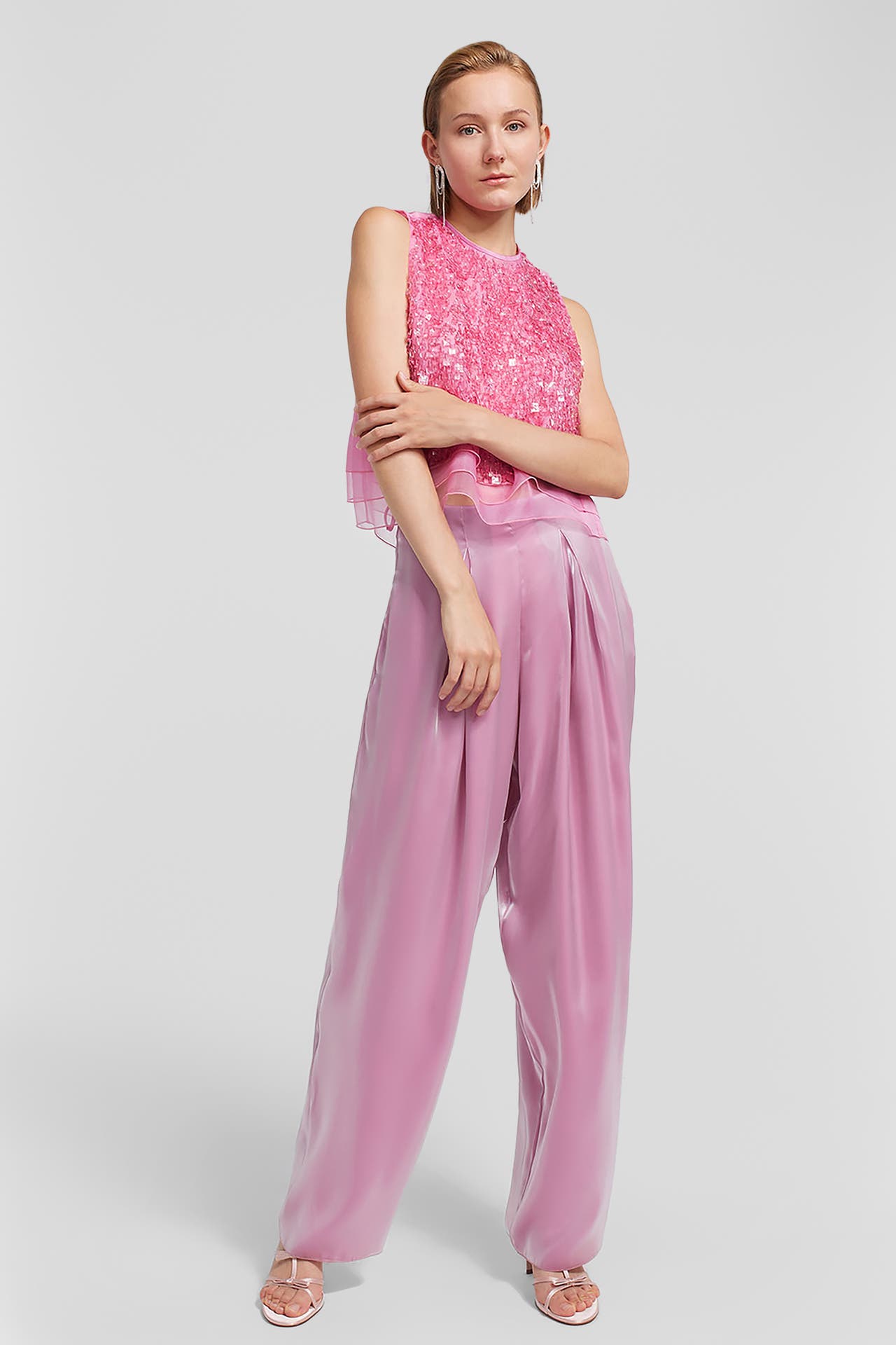 EMPORIO ARMANI Seidenblusentop pink, Bild 1