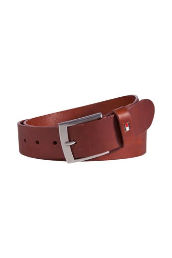 TOMMY HILFIGER Ledergürtel 'Denton' braun