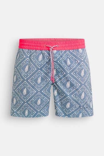 NEW ZEALAND AUCKLAND Badeshorts blau gemustert