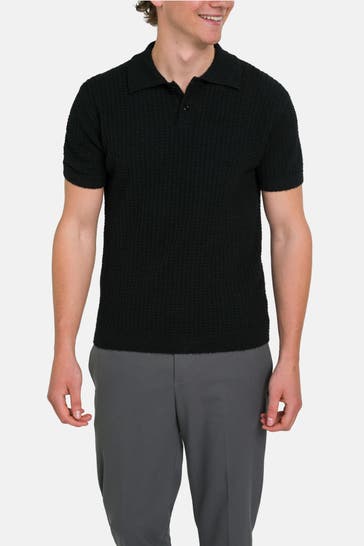 DANIELE FIESOLI Polo-Shirt 'Vrille Punto' schwarz
