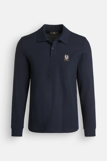 BELSTAFF Langarm-Polo nachtblau
