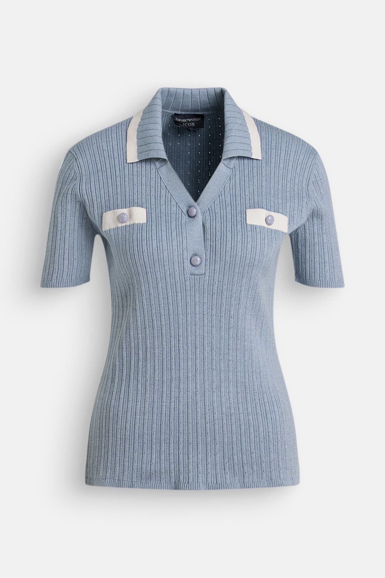 EMPORIO ARMANI Strickshirt graublau, Bild 1