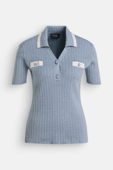 EMPORIO ARMANI Strickshirt graublau