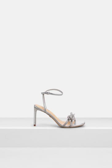 LOLA CRUZ Leder-Sandaletten 'Lisboa' silber