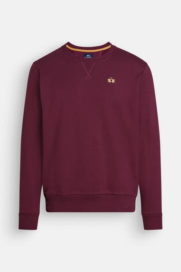 LA MARTINA Sweatshirt weinrot