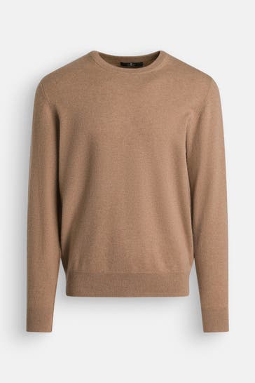 7 FOR ALL MANKIND Kaschmir-Pullover hellbraun