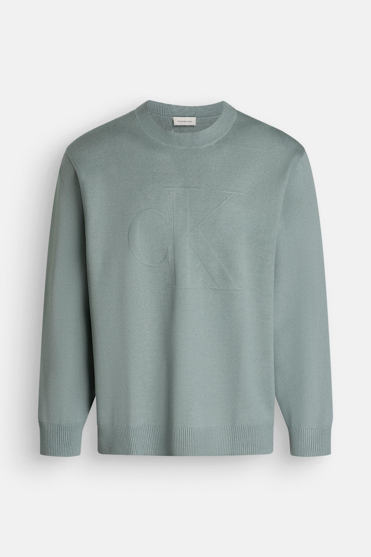 CALVIN KLEIN Strickpullover graugrün, Bild 1