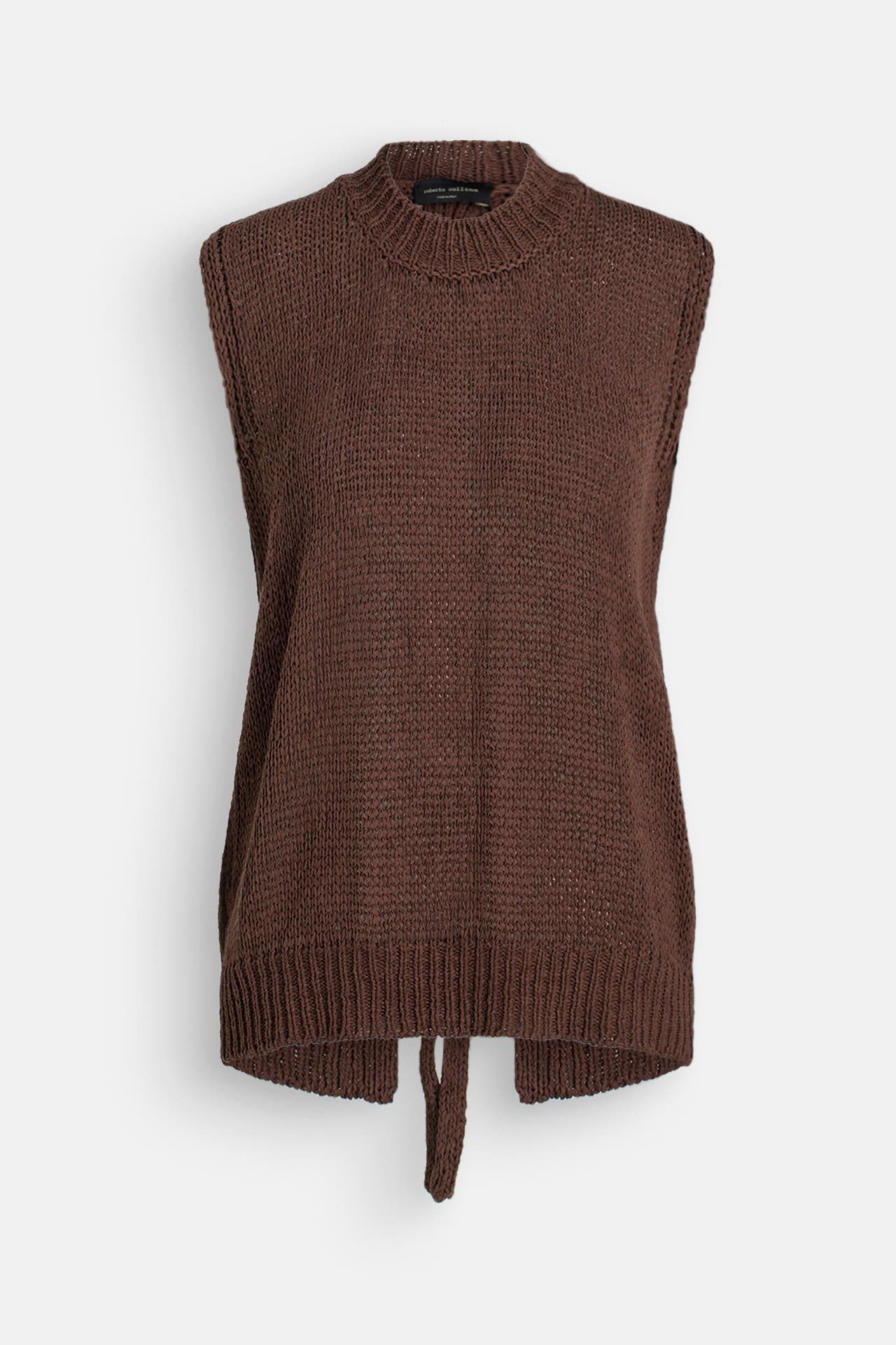 ROBERTO COLLINA Strickshirt braun, Bild 1