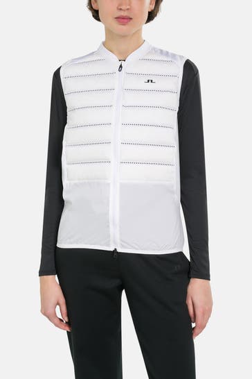 J.LINDEBERG SPORTSWEAR Daunenweste 'Juliana' weiß