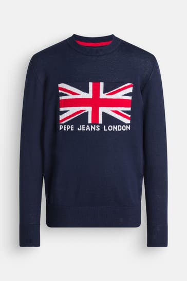 PEPE JEANS Strickpullover 'Edgar' nachtblau