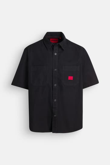 HUGO Kurzarmhemd 'Eratino' Loose Fit