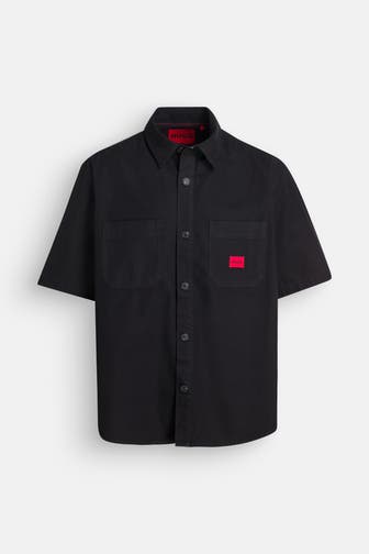 HUGO Kurzarmhemd 'Eratino' Loose Fit