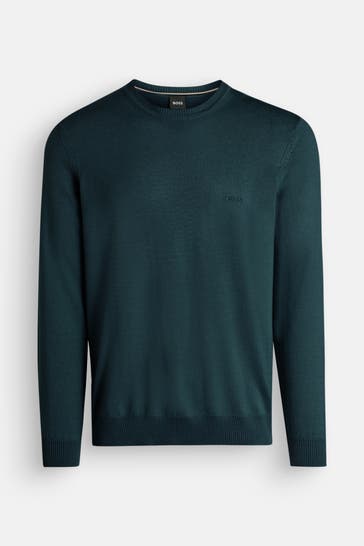 BOSS Wollpullover 'Bagritte' dunkelgrün