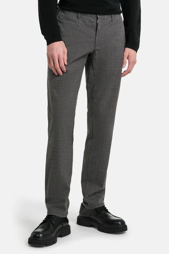 BRAX Chino 'Fabio' dunkelgrau kariert