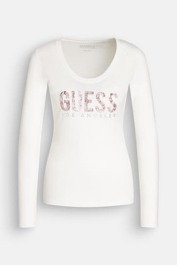 GUESS Longsleeve weiß