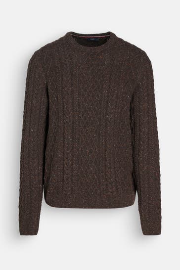 HECHTER Paris Wollmix-Pullover braun