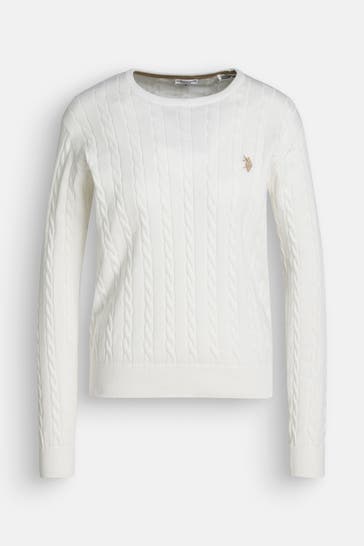 U.S. POLO ASSN. Strickpullover 'Pola' weiß