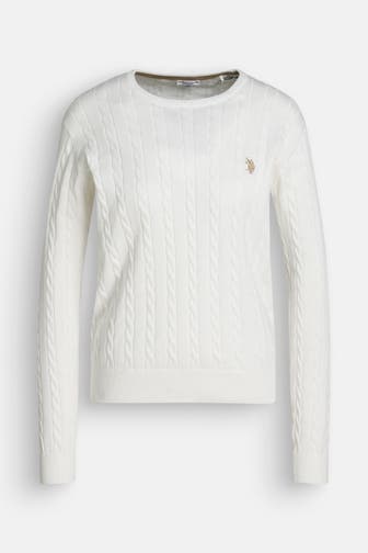U.S. POLO ASSN. Strickpullover 'Pola' weiß
