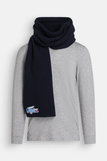 LACOSTE Wollschal nachtblau unisex