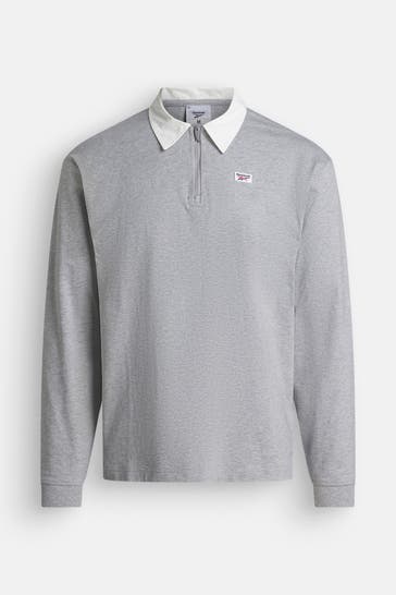 REEBOK Langarm-Polo zweifarbig