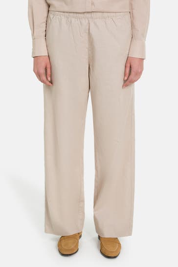 U.S. POLO ASSN. Leinenmix-Hose beige