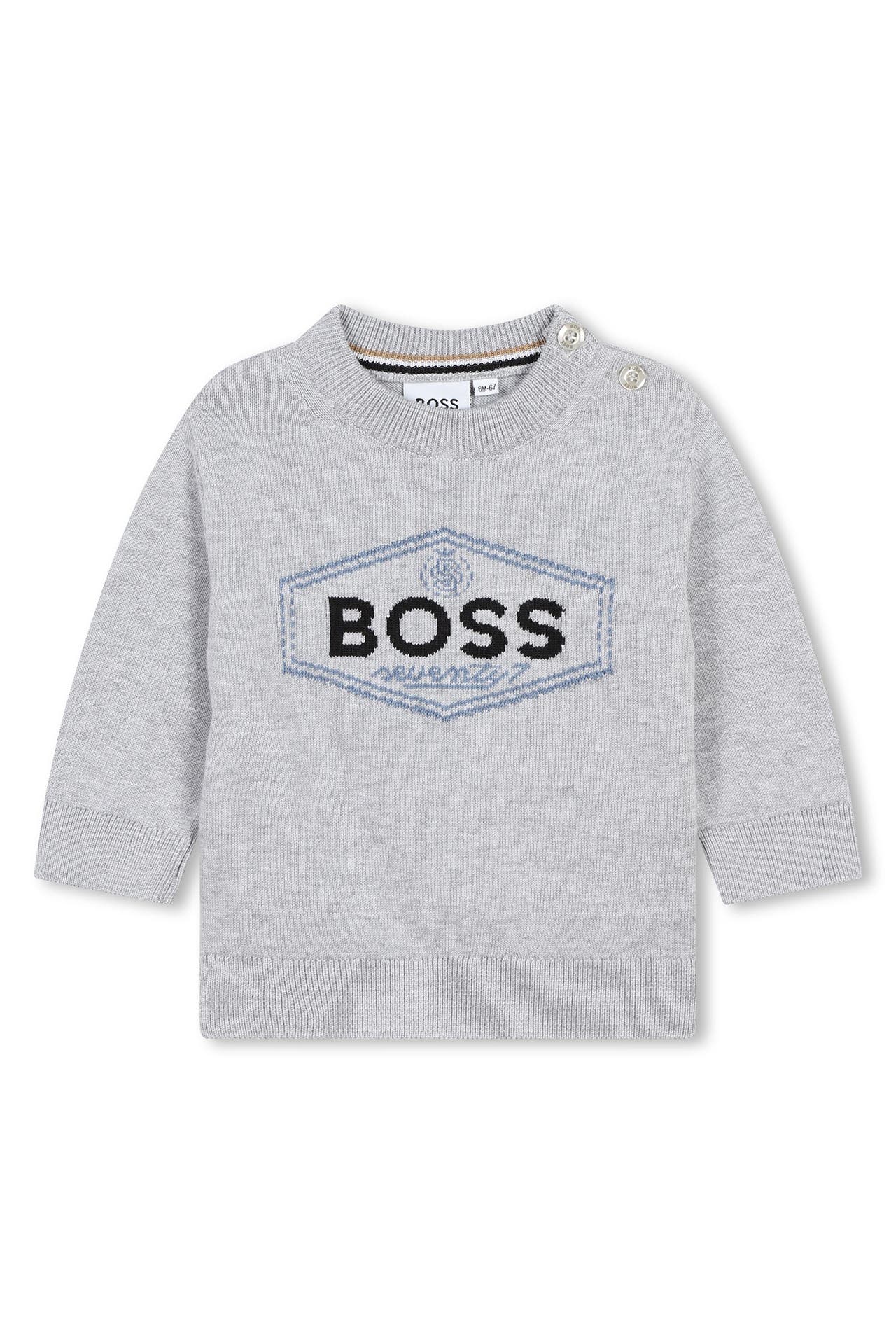 BOSS Strickpullover grau, Bild 1
