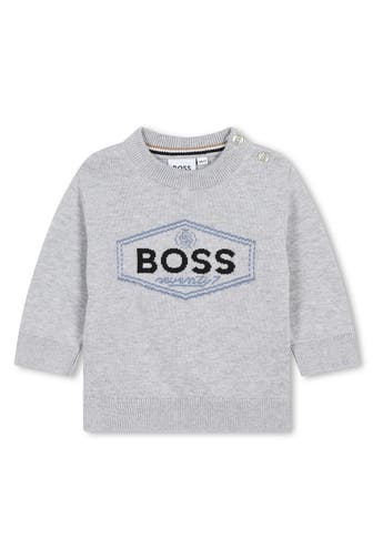 BOSS Strickpullover grau
